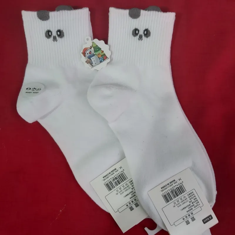 Combo 3 đôi vớ trắng cổ cao, họa tiết dễ thương  1001134