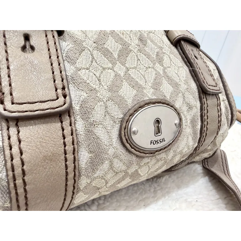 ✨ Fossil chuẩn Vintage – canvas phối da thật 971248