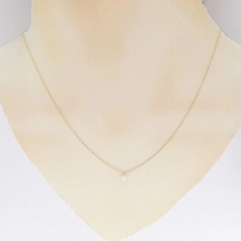 K18YG Dây chuyền kim cương 0.10CT - Hàng hiệu Chính hãng 860396