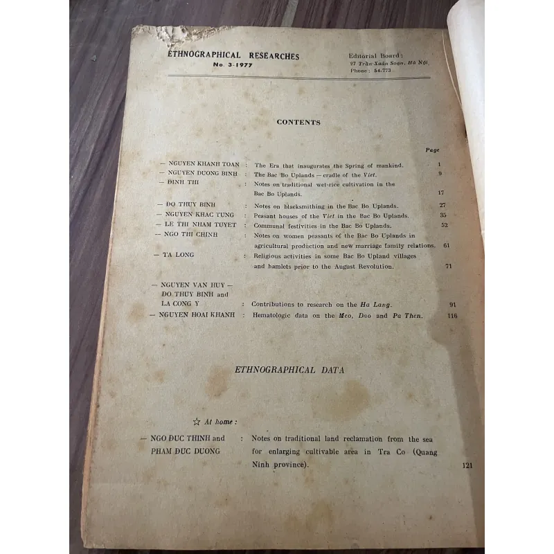 Tạp chí Dân tộc học - khổ lớn - 3.1977 789004