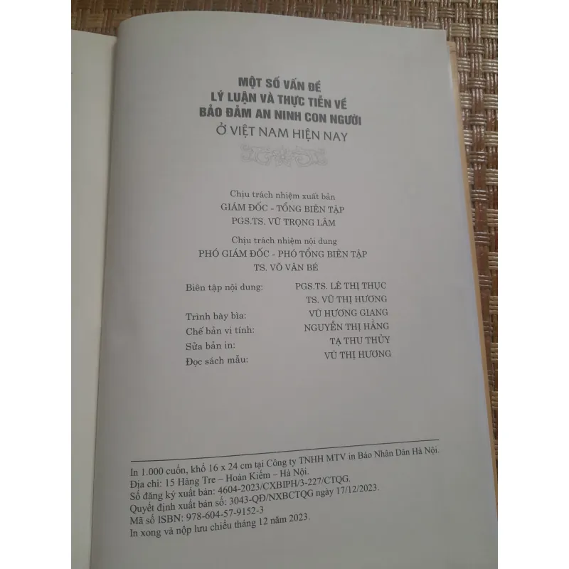 BẢO ĐẢO AN NINH CON NGƯỜI Ở VIỆT NAM 932707