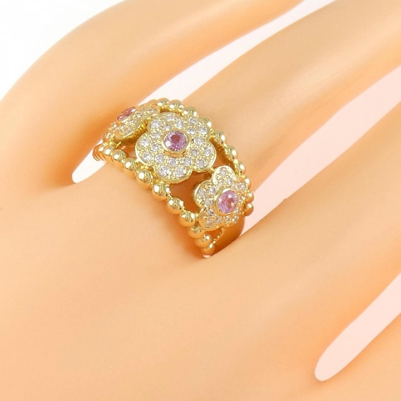 Nhẫn Sapphire Hoa K18YG 0.34CT - Hàng hiệu Chính hãng 851373