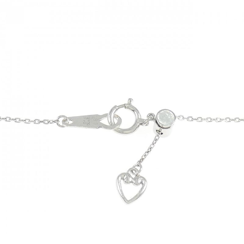 K18WG Chìa khóa × Trái tim Dây chuyền kim cương 0.01CT - Hàng hiệu Chính hãng 861292