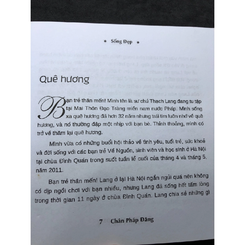 Sống Đẹp Thiền Cho Tuổi Trẻ 2013 mới 80% bẩn nhẹ có note viết xanh trang đầu Chân Pháp Đăng HPB3007 TÂM LINH - TÔN GIÁO - THIỀN 451172