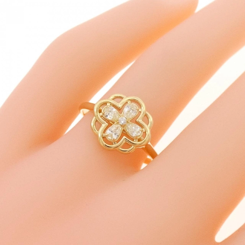 【Sản phẩm mới】Nhẫn kim cương K18YG hình hoa 0.23CT 669275