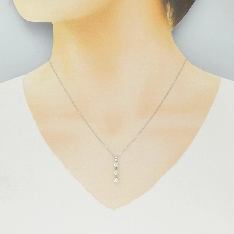 Dây chuyền kim cương ba viên PT900/PT850 - Hàng hiệu Chính hãng 857672