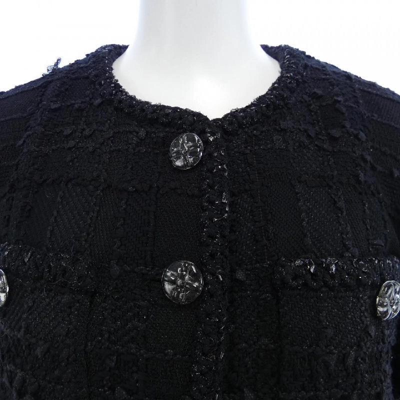 CHANEL P74926V66241 23S Áo khoác không cổ - Hàng hiệu Authentic 822901