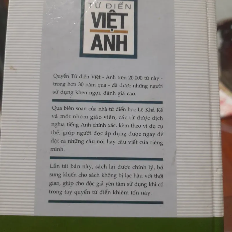 Từ điển VIỆT - ANH (Lê Khả Kế và nhóm giáo viên biên soạn) 798023
