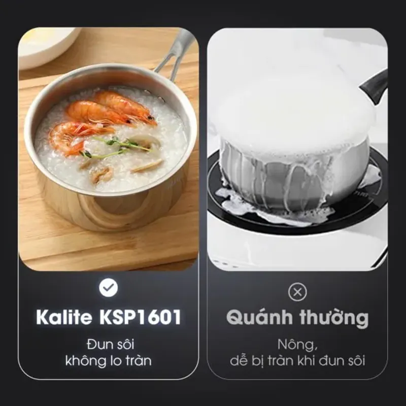 🌟 Quánh Inox Kalite KSP1601 – 3 Lớp Cao Cấp, Dẫn Nhiệt Siêu Nhanh 726356
