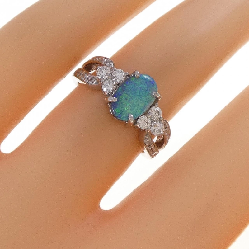 Nhẫn Opal Đen K18WG 0.85CT - Hàng hiệu Chính hãng 853175