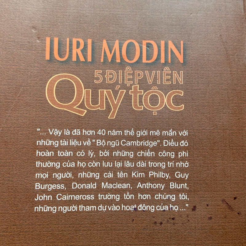 5 ĐIỆP VIÊN QUÝ TỘC, IURI MODIN (XB 2001) 518177