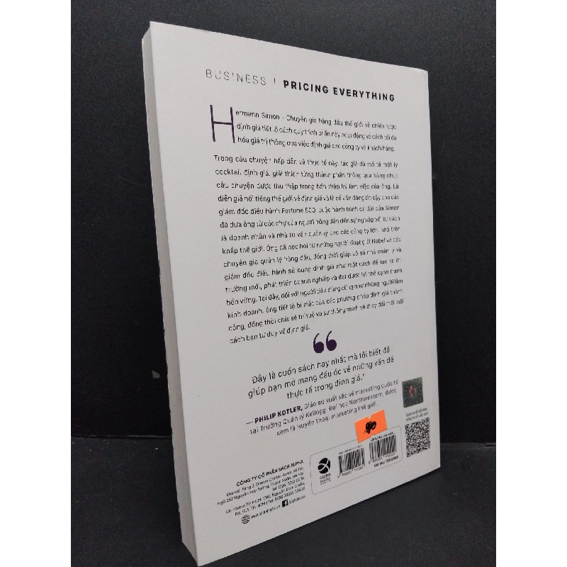 Lời tự thú của một bậc thầy định giá mới 90% bẩn nhẹ 2020 HCM1008 Hermann Simon MARKETING KINH DOANH 916619