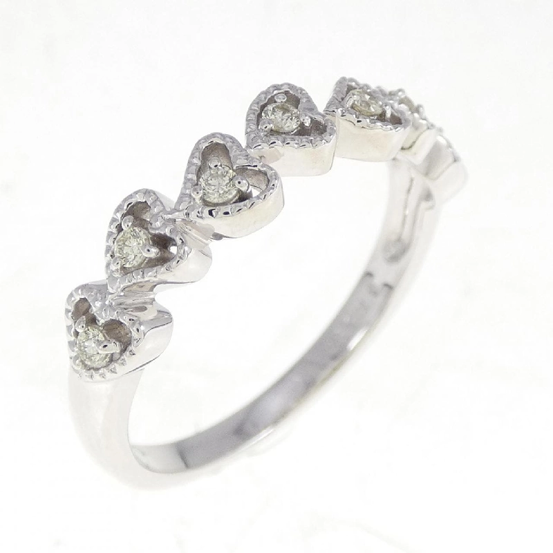 Nhẫn kim cương hình trái tim K18WG 0.10CT - Hàng hiệu Chính hãng 856006