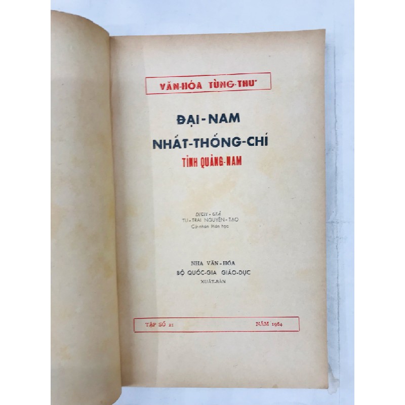 Đại Nam Nhất Thống Chí Tỉnh Quảng Nam số 5 - dịch giả Nguyễn Tạo 128039