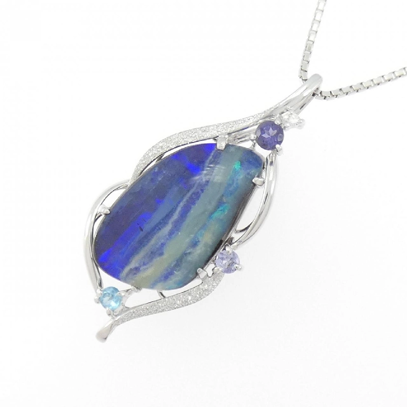 K18WG Boulder Opal Necklace 11.58CT - Hàng hiệu Authentic 856975