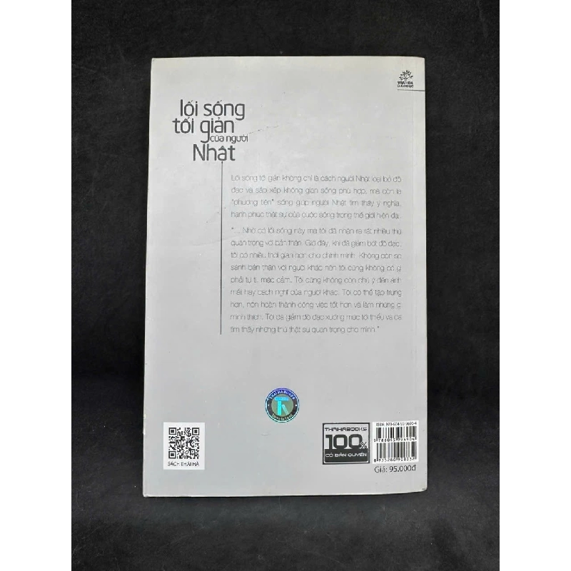 [Phiên Chợ Sách Cũ] Lối Sống Tối Giản Của Người Nhật - Sasaki Fumio H0606, 2018 SBM 920137
