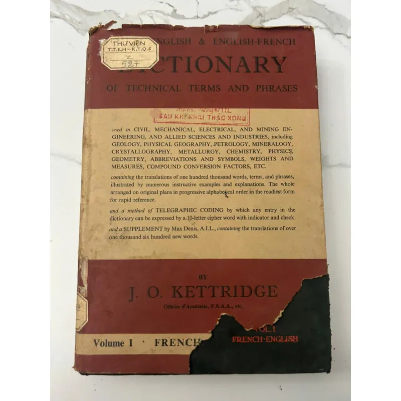 French & English - English-French Dictionary of Technical Terms and Phrases - Vol. I 705819