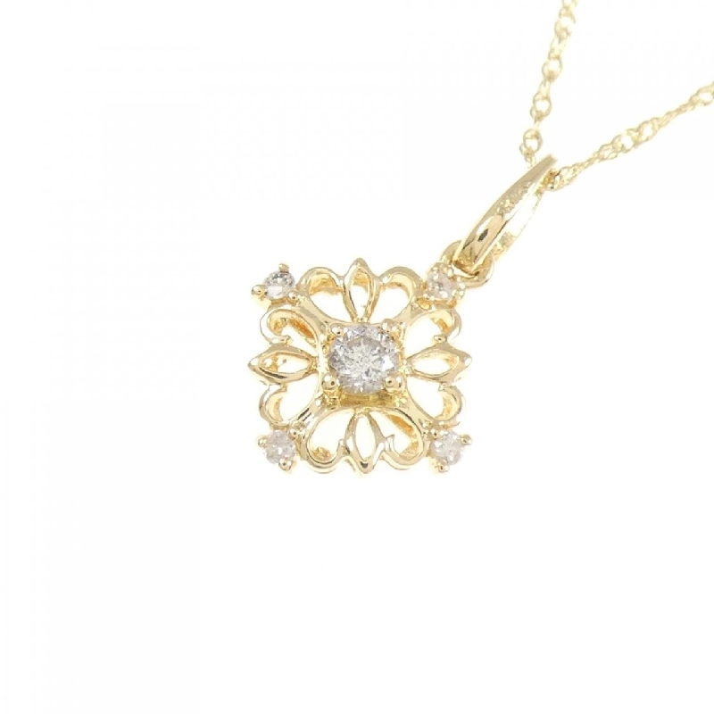 K18YG Dây chuyền kim cương 0.10CT - Hàng hiệu Chính hãng 858498