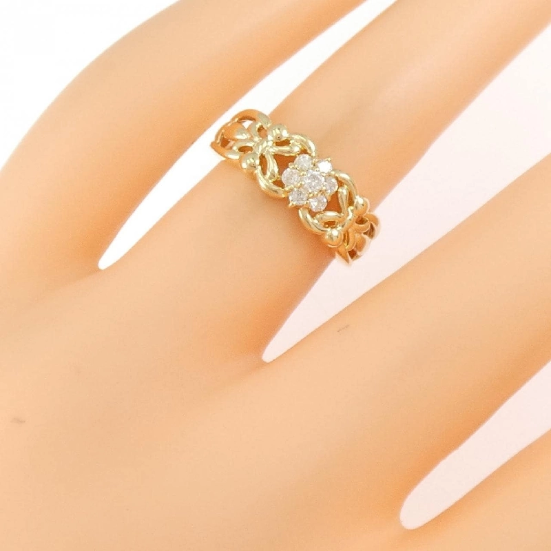 Nhẫn kim cương K18YG 0.15CT 671271