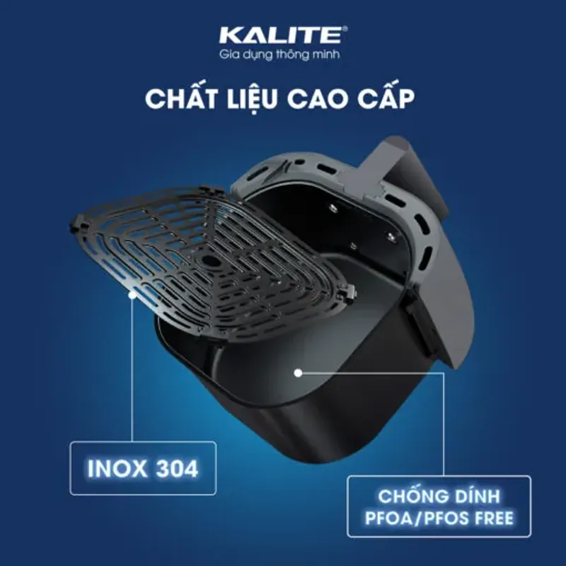 Nồi chiên hơi nước Kalite Steam 7 dung tích 7L 2in1 chiên, hấp, chính hãng mới 100% 573123