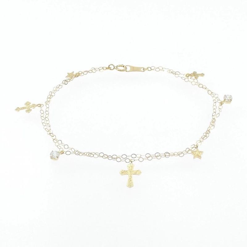 K18YG Thánh giá × Ngôi sao Vòng tay Cubic - Hàng hiệu Chính hãng 871556