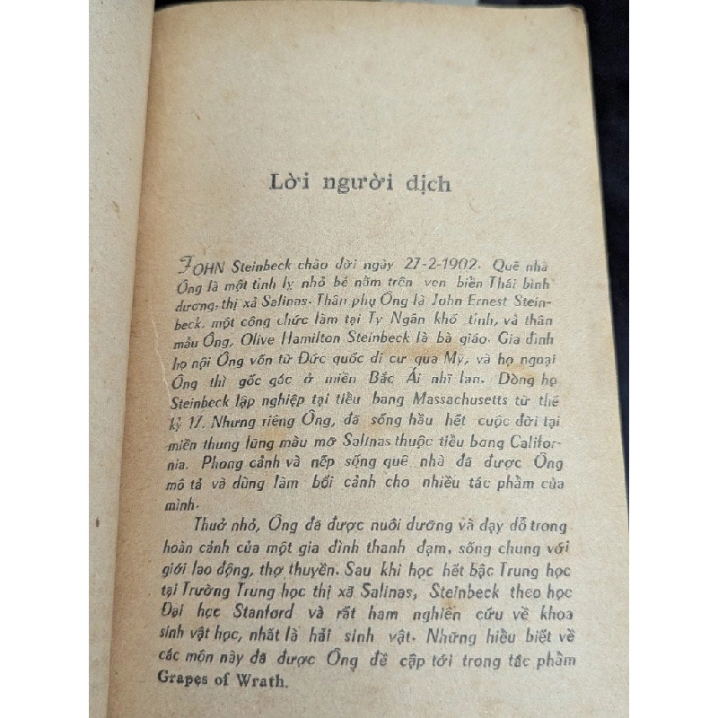 Những ngày tranh đấu - John Steinbeck ( bản dịch Tuyết Sinh  ) 740226