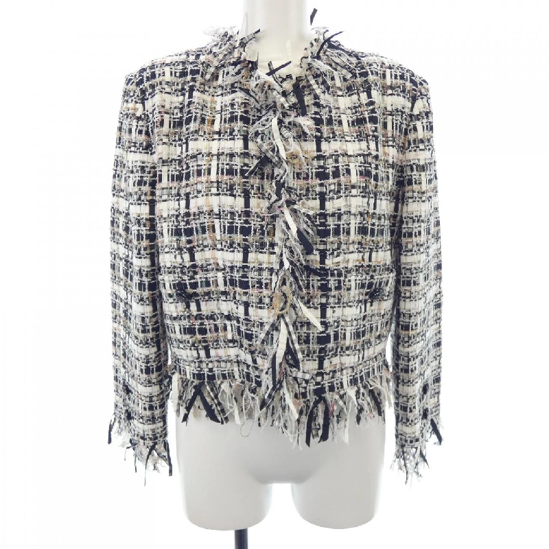 Áo khoác không cổ CHANEL 634536