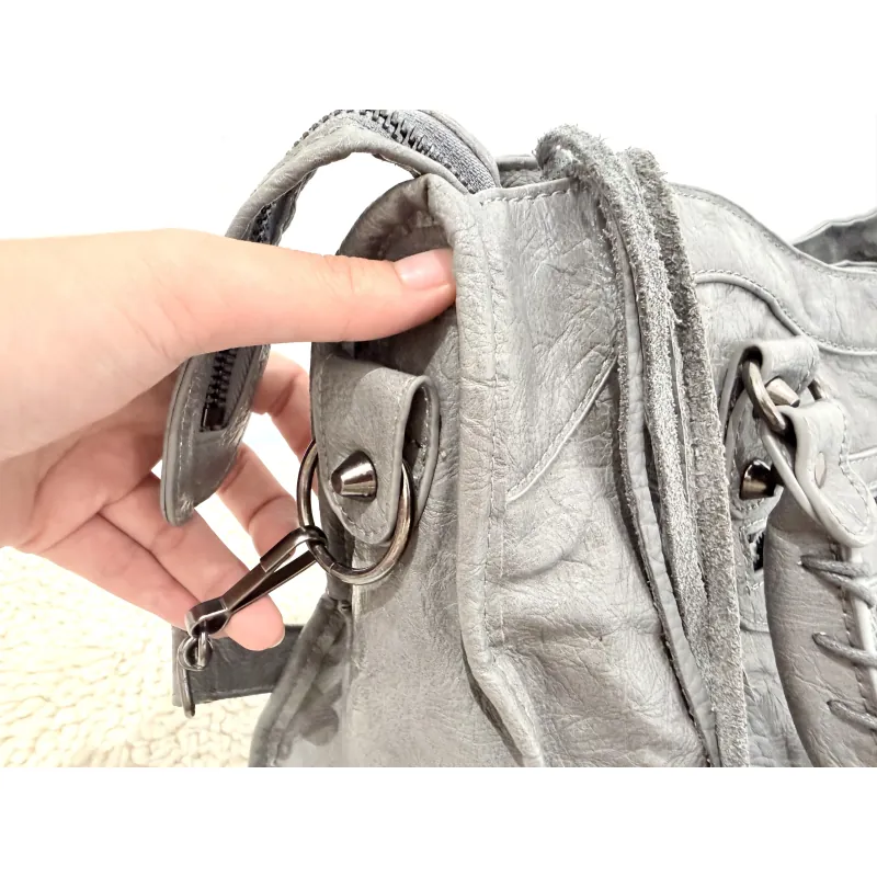 ✨ TÚI DA THẬT FORM BALEN SIÊU XINH – XÁM GHI CỰC TÂY ✨ 975923