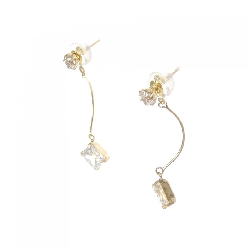 K18YG Bông tai Cubic - Hàng hiệu Chính hãng 874221