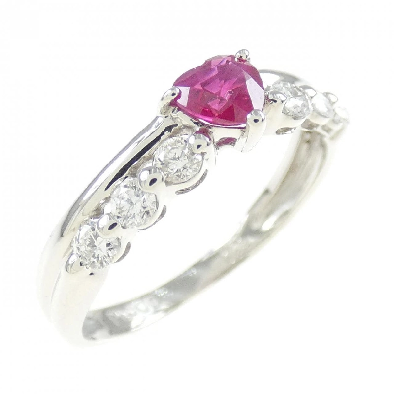 Nhẫn ruby hình trái tim PT900 0.31CT 667437
