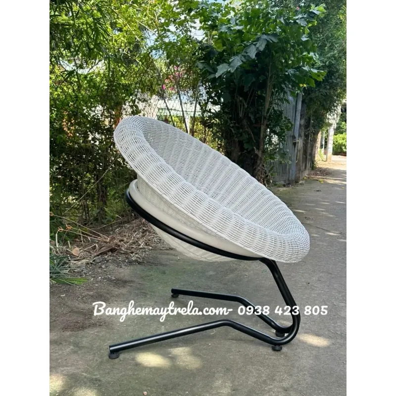 Ghế tròn mây nhựa ban công 703696