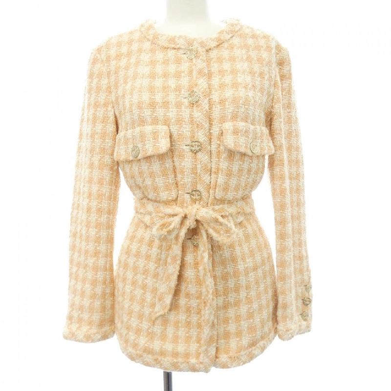 【Mã giảm giá】Áo khoác không cổ CHANEL 636725