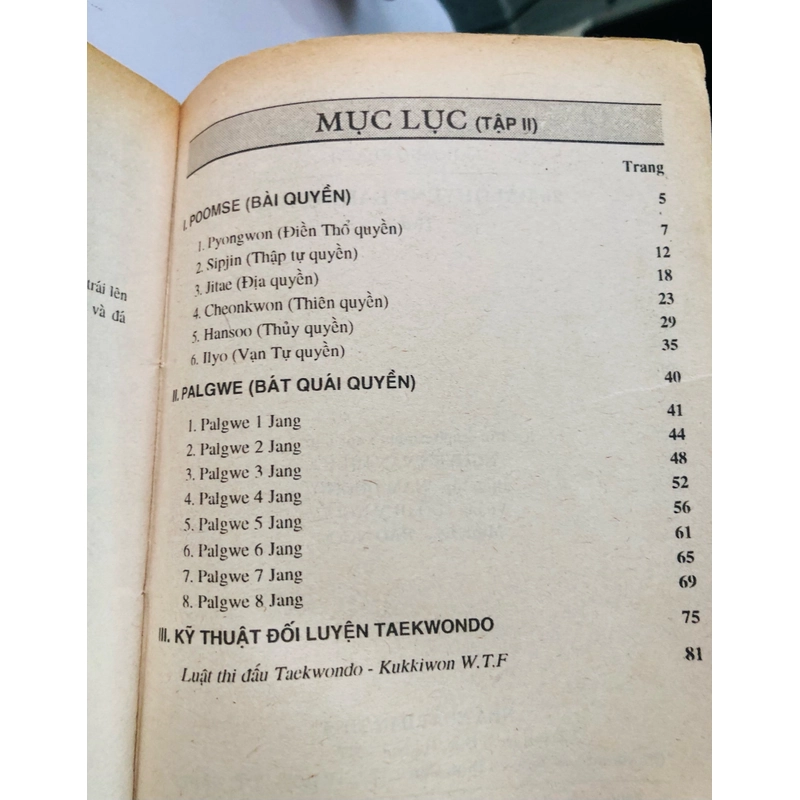 25 BÀI QUYỀN TAEKWONDO  - 130 trang, nxb: 1995 338040