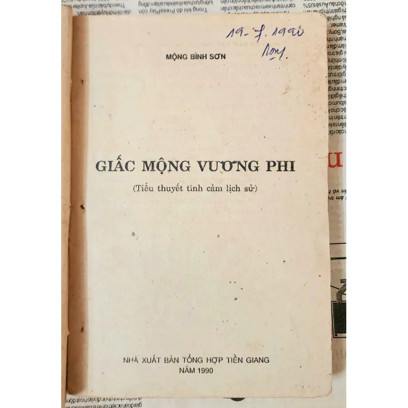 Tiểu thuyết tình cảm lịch sử: GIẤC MỘNG VƯƠNG PHI (Mộng Bình Sơn) - 227 trang 993519