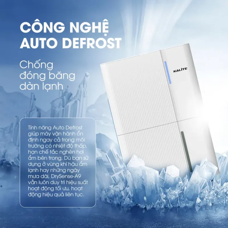 Máy hút ẩm Kalite Drysense-A9 công nghệ Ion âm giảm âu lo 730727
