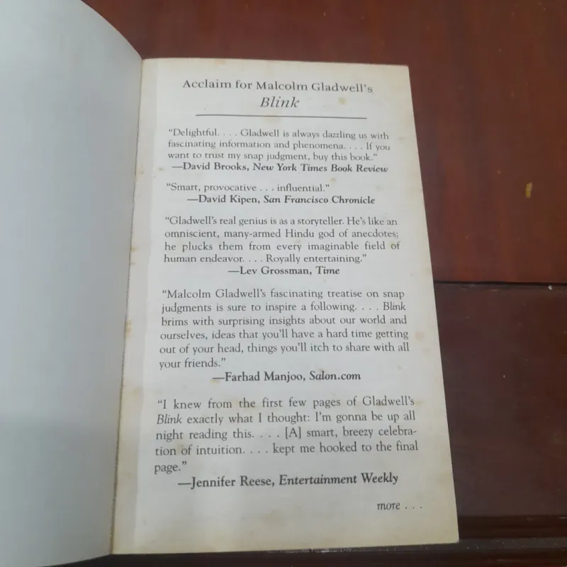 Malcolm Gladwell - BLINK, the Power of Thinking Without Thinking 746709