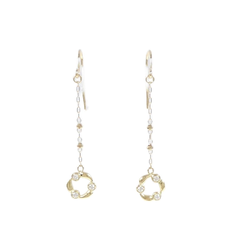 K18YG Bông tai kim cương 0.06CT - Hàng hiệu Chính hãng 870982