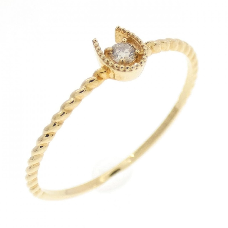 【Sản phẩm mới】Nhẫn kim cương hình móng ngựa K18YG 0.03CT 673656