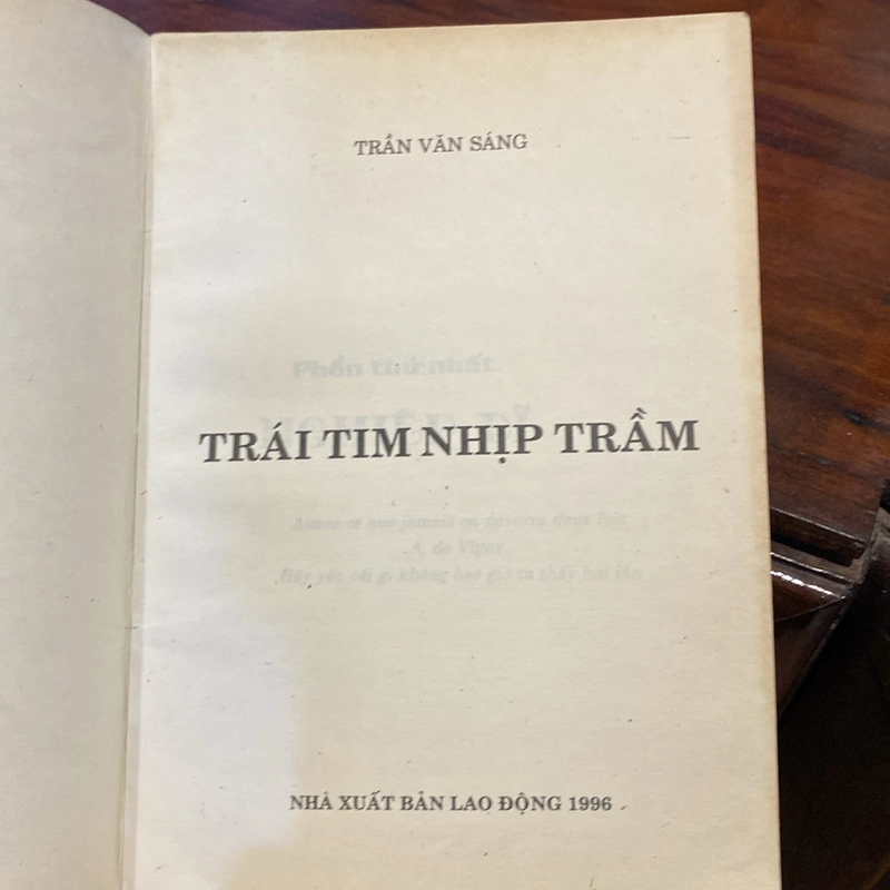 TRÁI TIM NHỊP TRẦM, TIỂU THUYẾT CỦA TRẦN VĂN SÁNG (XB 1996) 477936