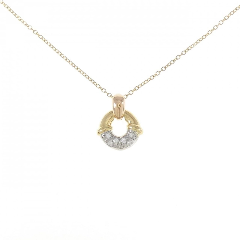 K18 Ba màu/750YG Dây chuyền kim cương - Hàng hiệu Chính hãng 864443