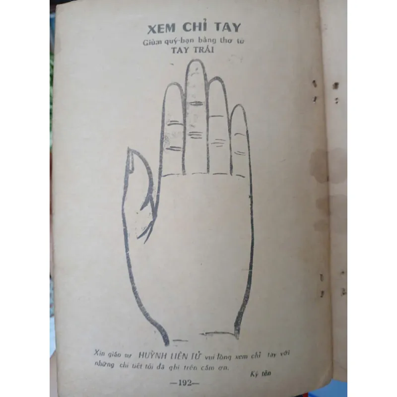 XEM CHỈ TAY - HUỲNH LIÊN TỬ 1007205