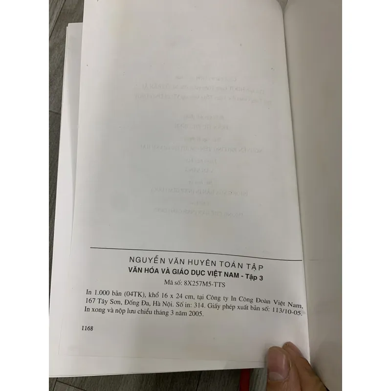 Nguyễn văn huyên toàn tập. Văn hoá và giáo dục việt nam. Tập 3. 8a3 655345