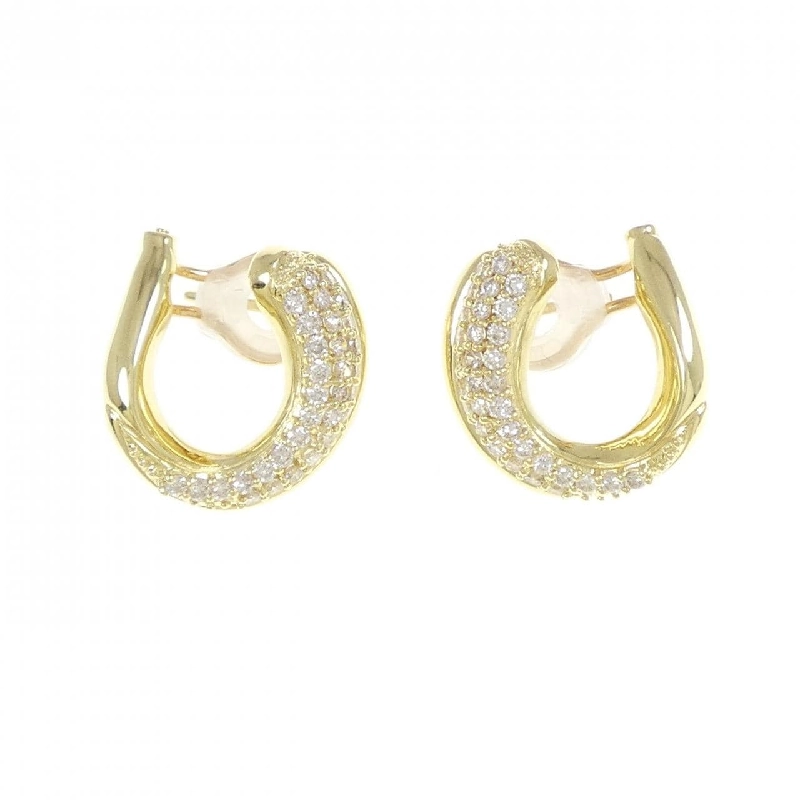 K18YG Bông tai/Khuyên tai kim cương 0.90CT - Hàng hiệu Chính hãng 870919