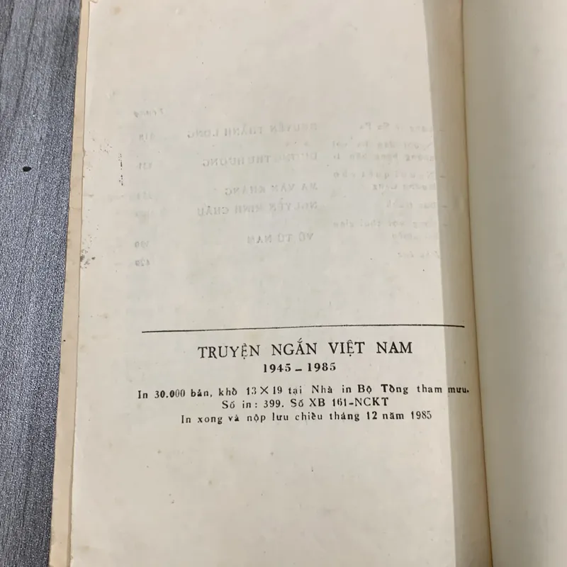 Truyện ngắn việt nam 1945 1985. 6b2 718621