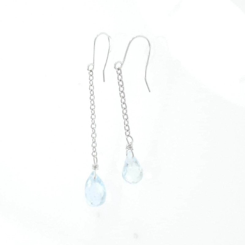 K18WG Blue Topaz Bông tai - Hàng hiệu Chính hãng 866827