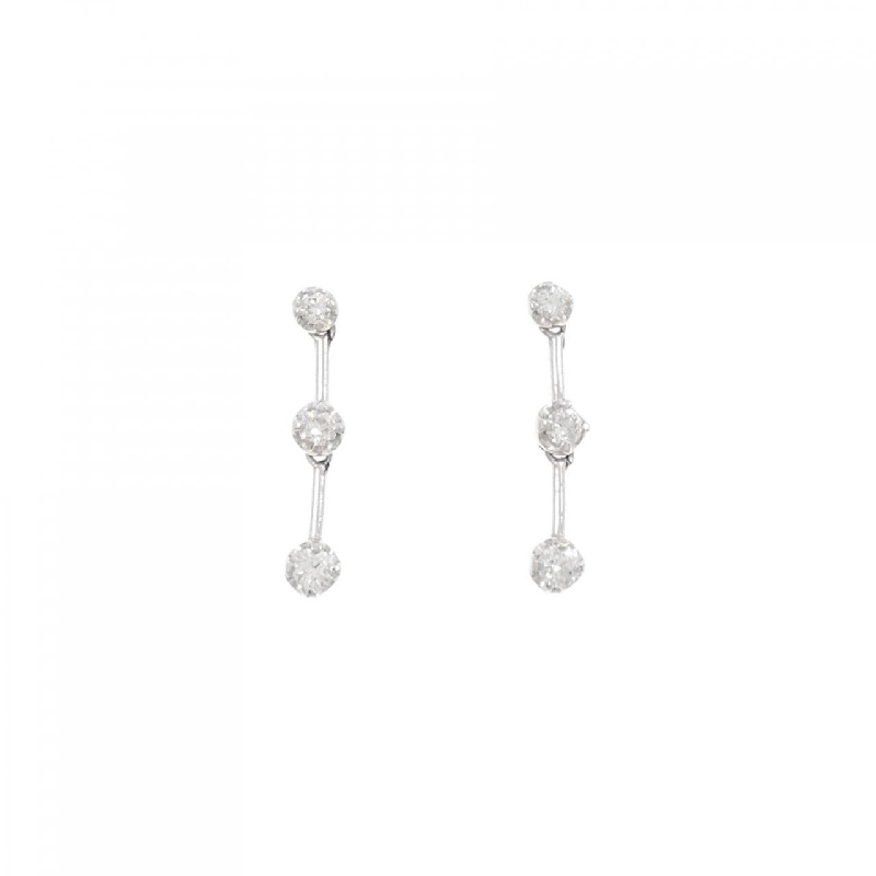 K18WG Bông tai kim cương ba viên 0.30CT - Hàng hiệu Chính hãng 872163