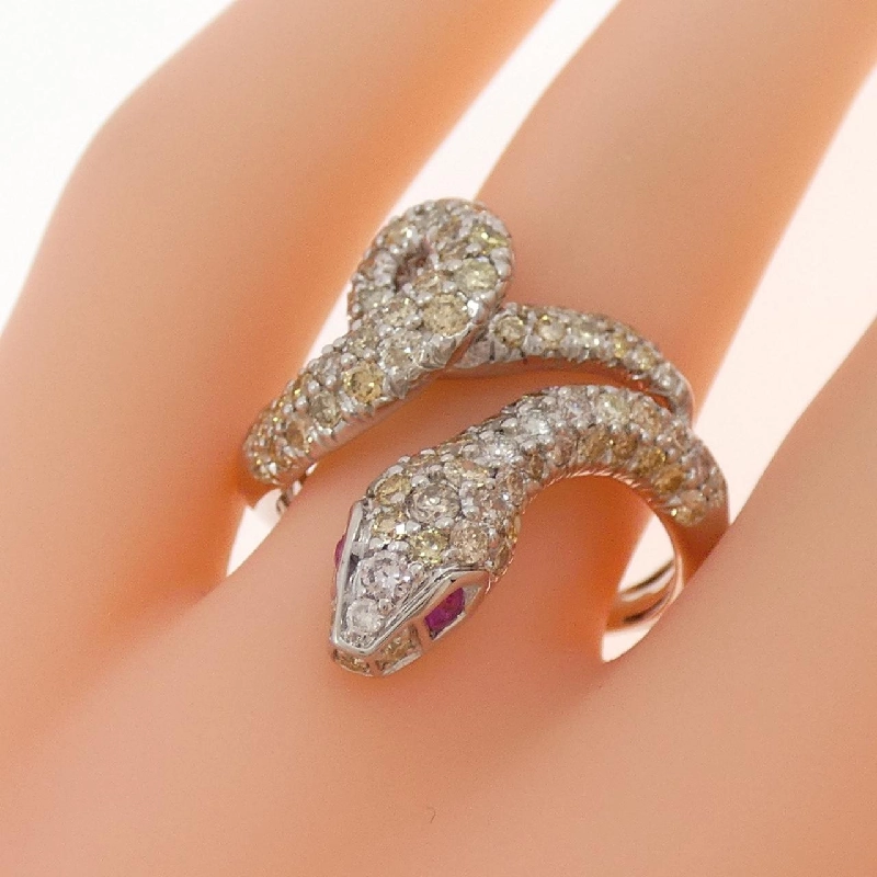 Nhẫn Ruby 750WG Rắn 667191