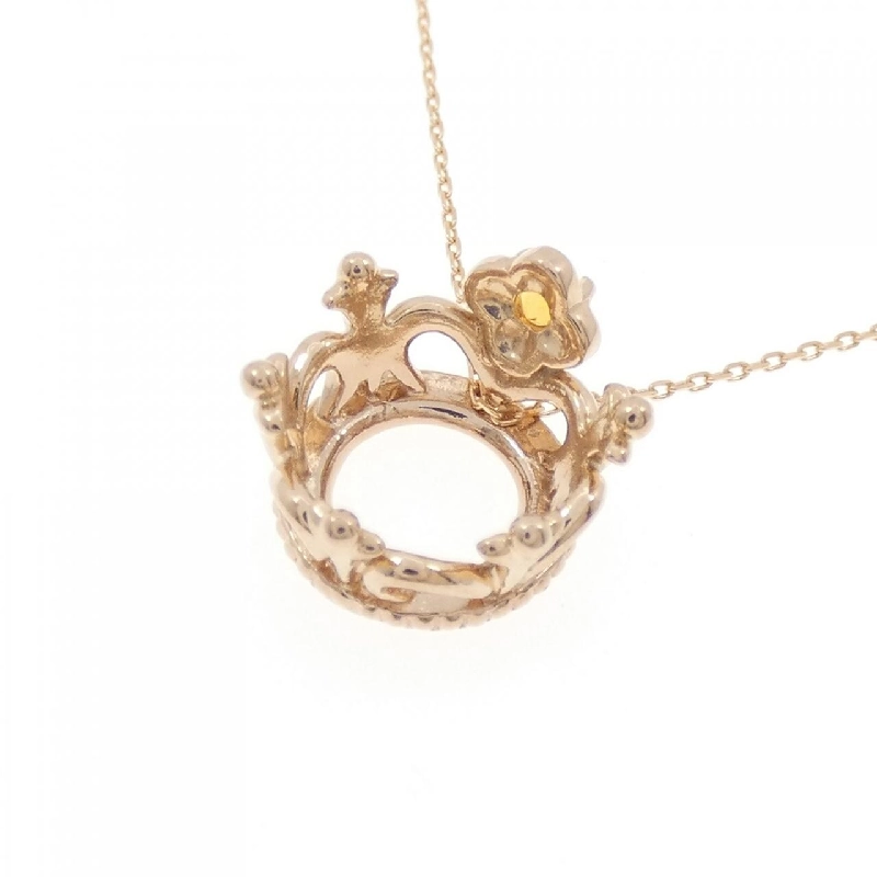 K18PG Vương miện Citrine Dây chuyền - Hàng hiệu Chính hãng 857644