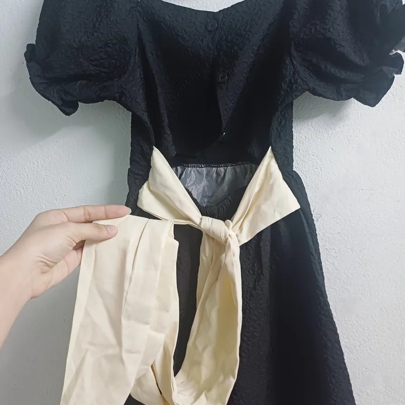 VÁY ĐẦM BÈO XINH CÓ THẮT NƠ HỞ LƯNG NỮ 740039