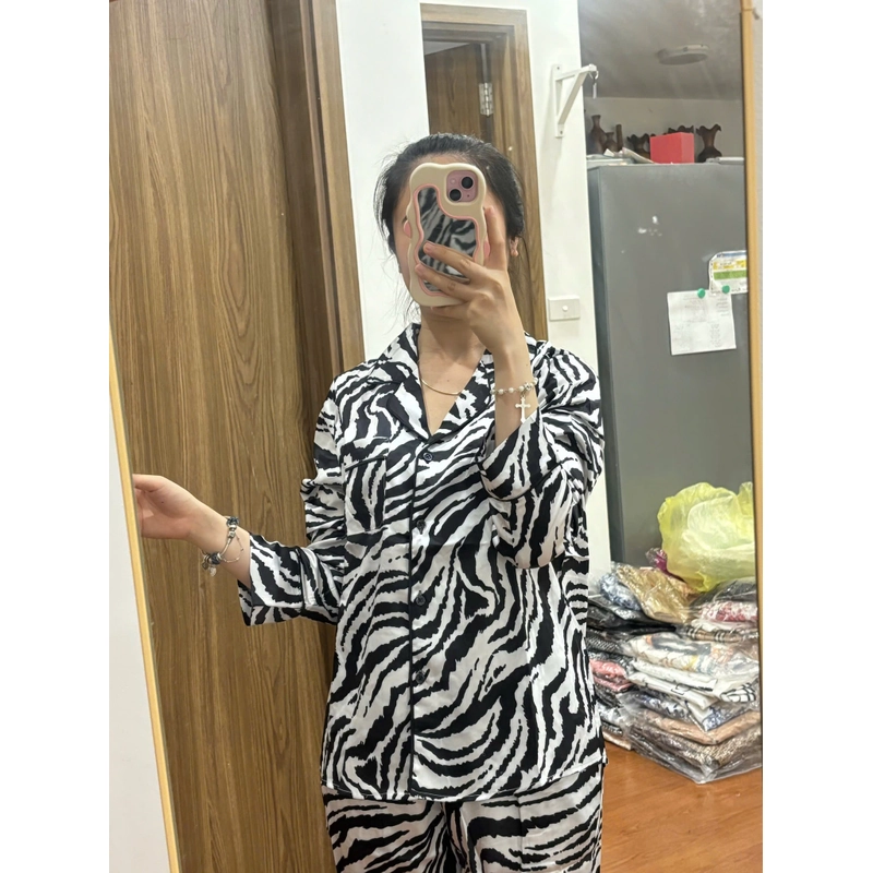 Pijama lụa dài tay 454827